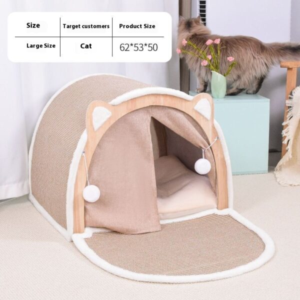 2-in-1 Cat Tent with Scrinding - 图片 3