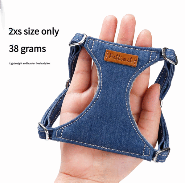 Fashion Denim Cat Leash - 图片 5