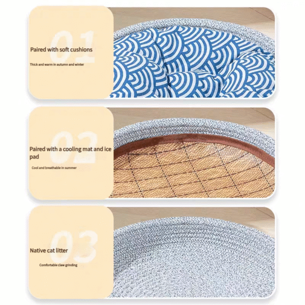 Summer cat bed wear-resistant and scratch-resistant - 图片 2